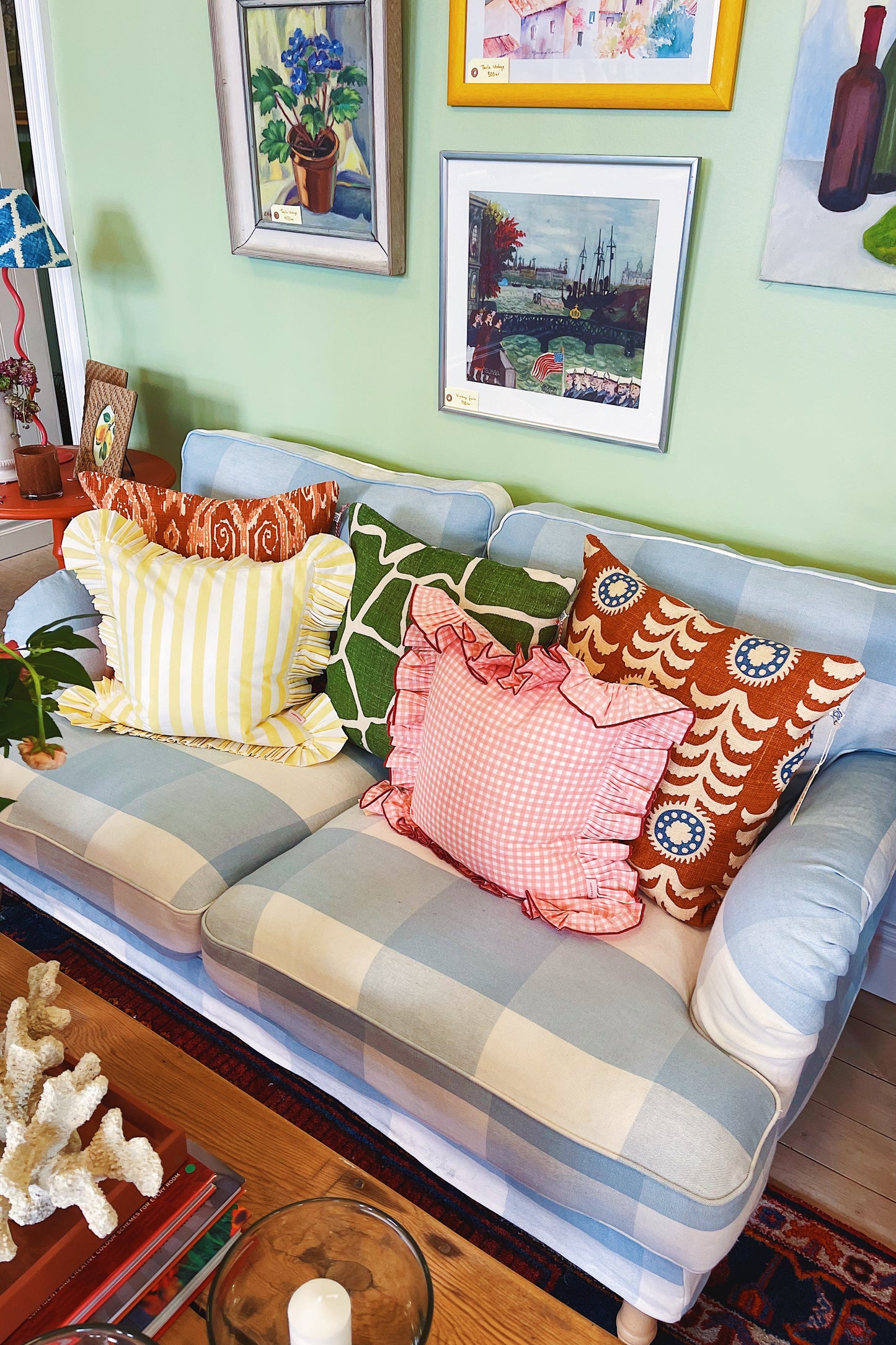 Breton Cushion Cover Yellow 40x40cm