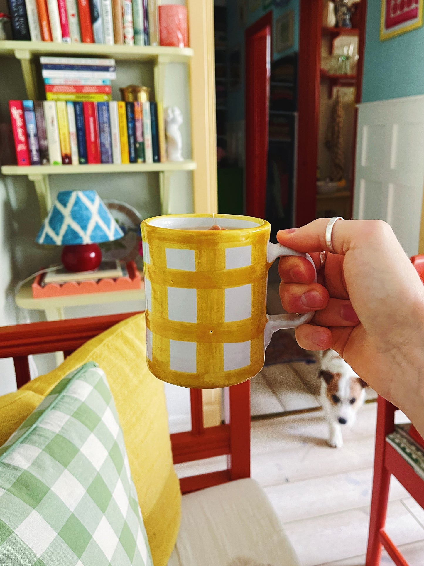 Bientôt Mug Yellow Checks 10cm